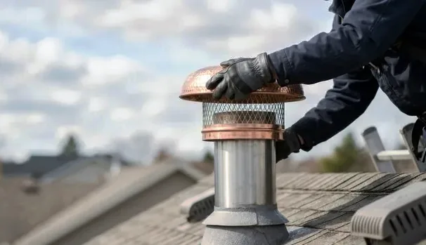 Installing a chimney cap in Congress Park